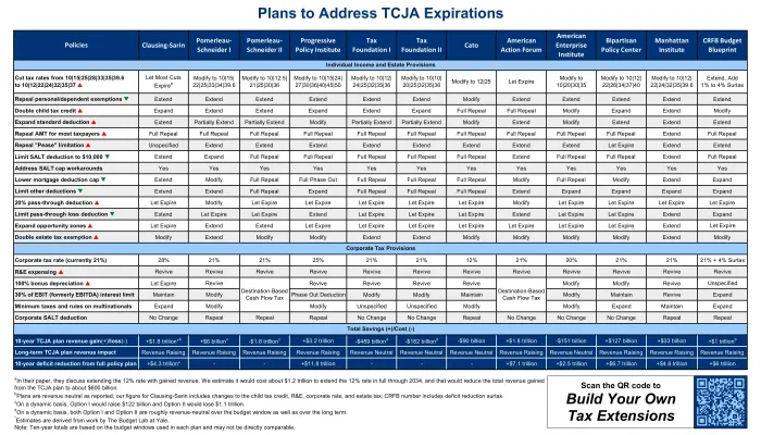 Plans to Address TCJA Expirations