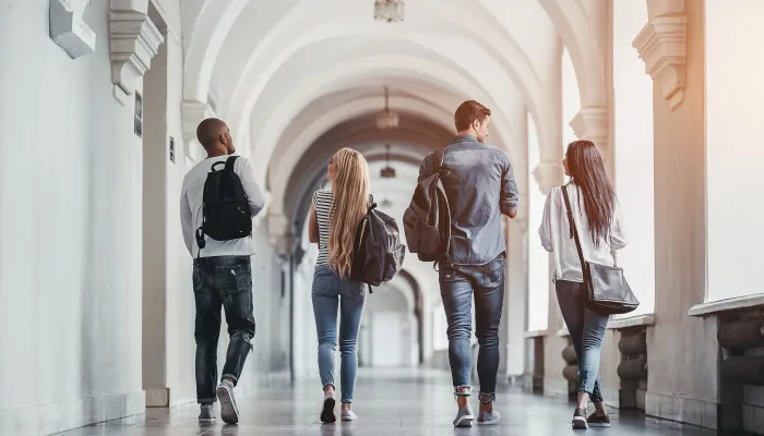 Students Walking Corridor