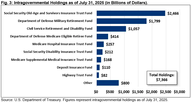 Intragovernmental Holdings as of July 31, 2025